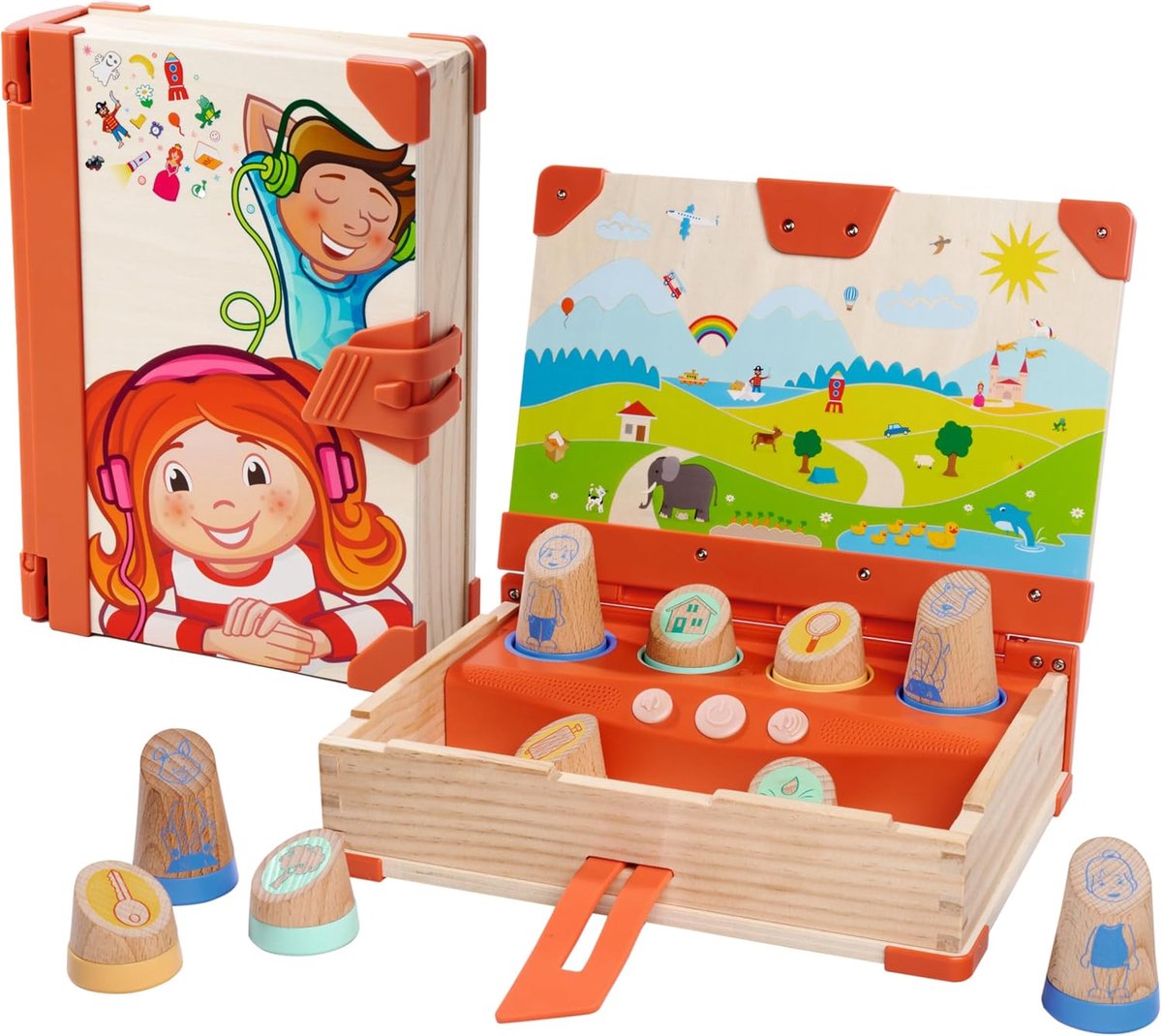 Interactief Luisterboek - Hoorboek Avontuur - Kinderen Spelen - 108 Verhalen Interactief - 19 cm x 25 cm - Multicolor