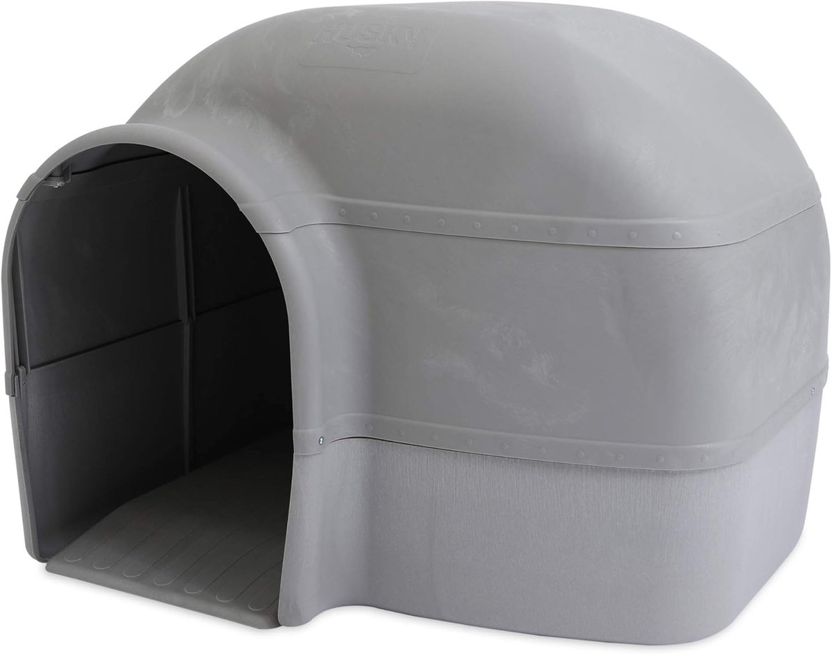 Hondenhok - Hondenverblijf Kennel - Buiten Bescherming - Verhoogde Vloer Ventilatie - 84 x 101 x 66 cm - Grijs