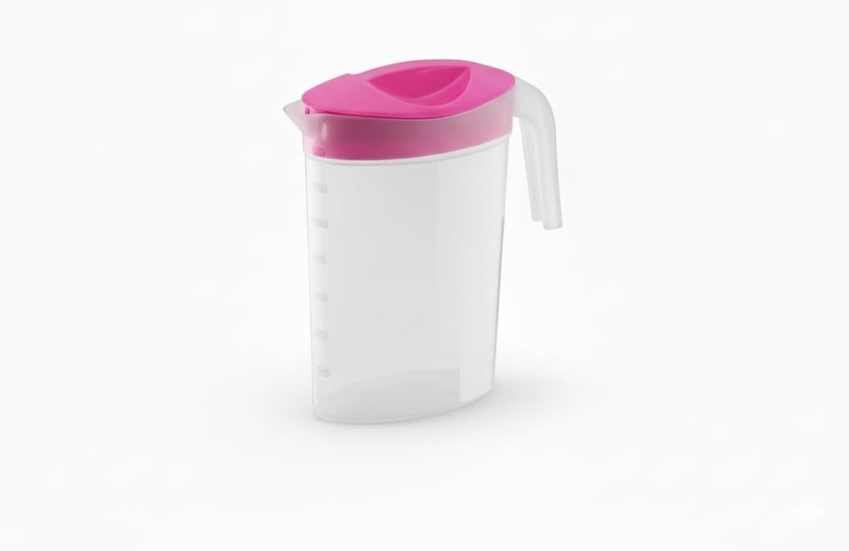 Kunststof Kan - Ijskaraf Koelkast - Dranken Koelen Serveren - BPA-vrij Ijsfilter - 15 Liter Capaciteit - Roze