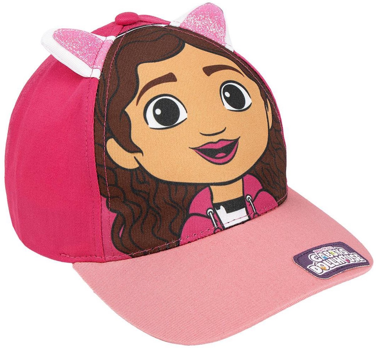 Gabby's Poppenhuis Pet Meisjes – Roze Cap met Oortjes – Verstelbaar – Zomer Pet – Officieel Gelicenseerd
