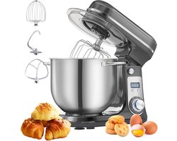 ACEP Keukenmixer met stille motor - 1200W - 6 standen - 6 L - Zwart - Kitchenaid - Kitchenaid keukenmachine - Mixer - Mixer met mengkom