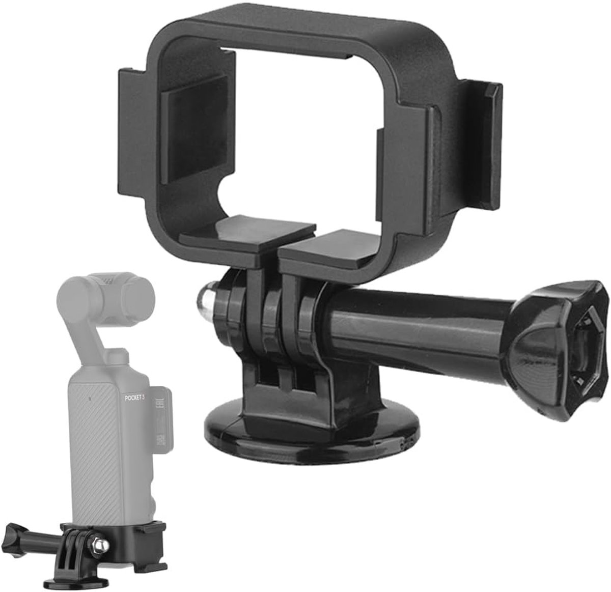 Camera Adapter Frame - Uitbreidingsframe - Filmen Vloggen - Dubbele Cold Shoe - 1/4 inch - Zwart