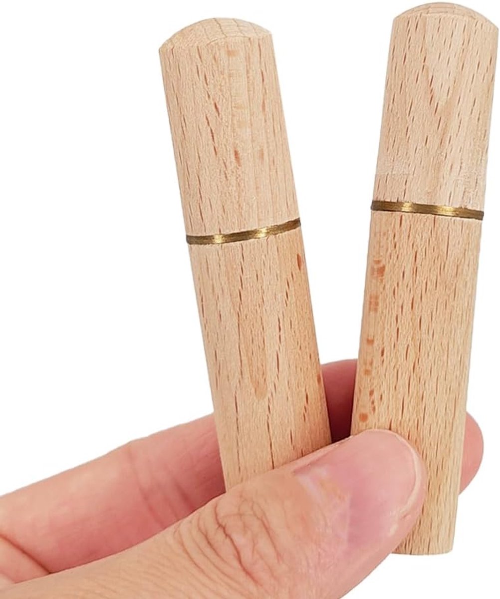 Houten Tandenstokerhouder - Tandenstoker Dispenser - Reizen Picknicken - Compact Duurzaam - 8.5 cm - Natuurlijk Hout