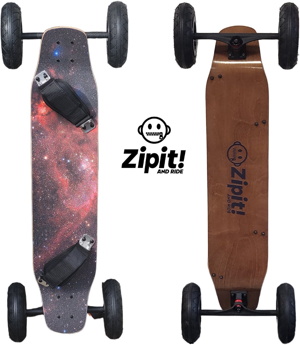 Zipit Nebula Mountainboard 94cm lang, 20cm breed,met luchtbanden