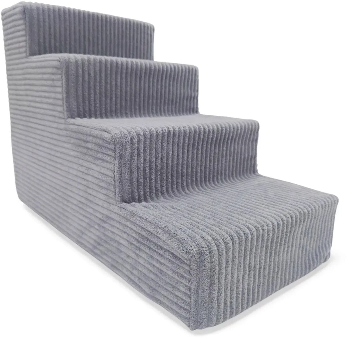 Stabiele Hondentrap 4 Treden – Huisdier Rampa & Trap voor Sofa, Bed – Anti‑Slip & Comfortabel, grijs