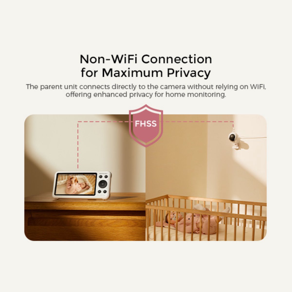 Momcozy BM04 Babyfoon met Camera - Nachtzicht - afbeelding 3