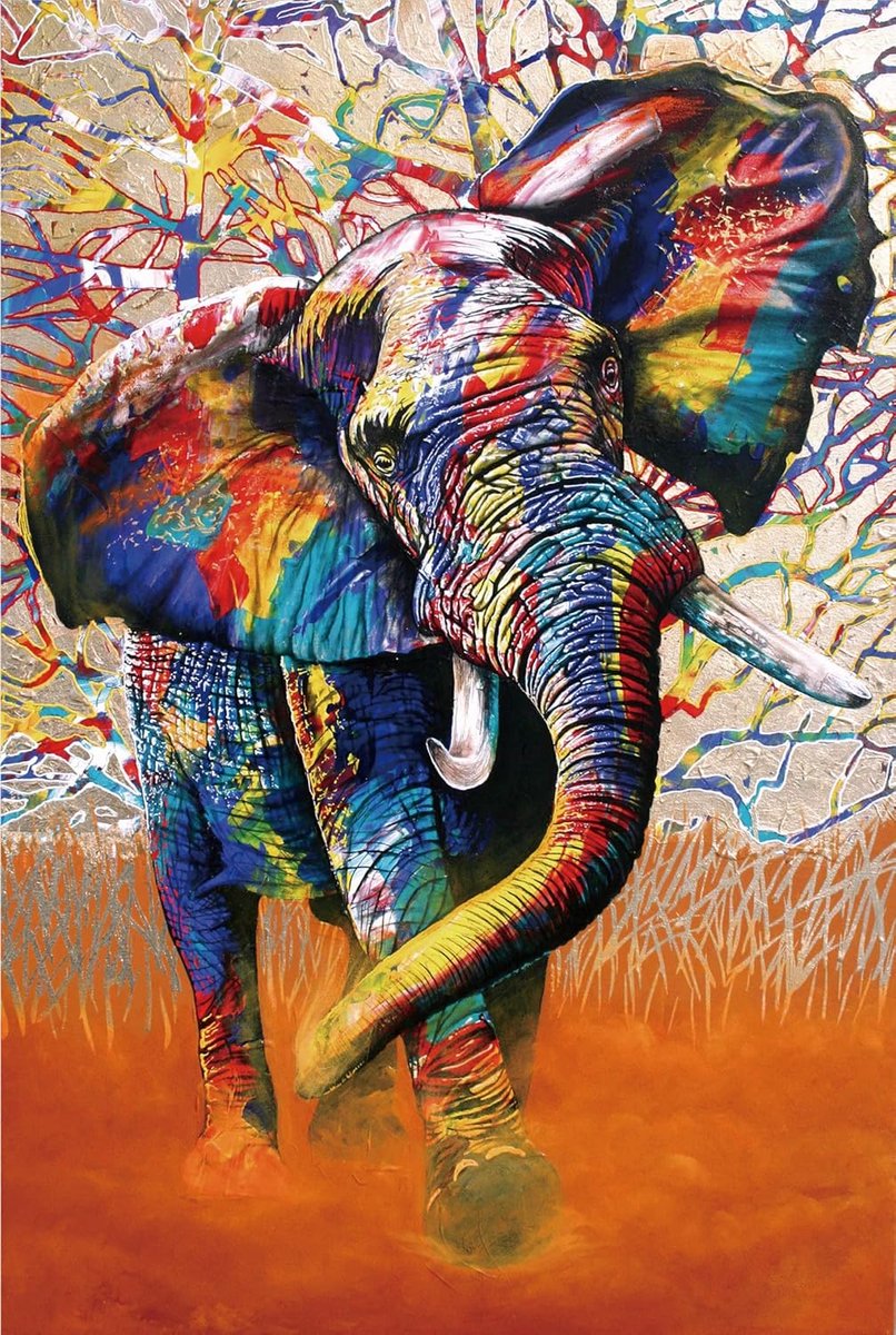 Houten Puzzel - Volwassen Puzzel - Ontspannend Spel - 1000 Stukjes - 50x70cm - Olifant