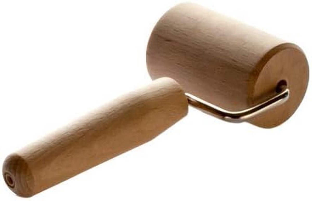 Deegroller - Bakplaatrol Pastrol - Bakken Thuis - Massief Beukenhout Conisch - 6 cm Kort