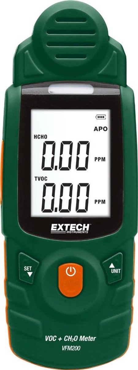 VOC Formaldehyde Meter - Luchtkwaliteit Meter - Binnenlucht Meten - Realtime Meting - Compact Ontwerp - Groen