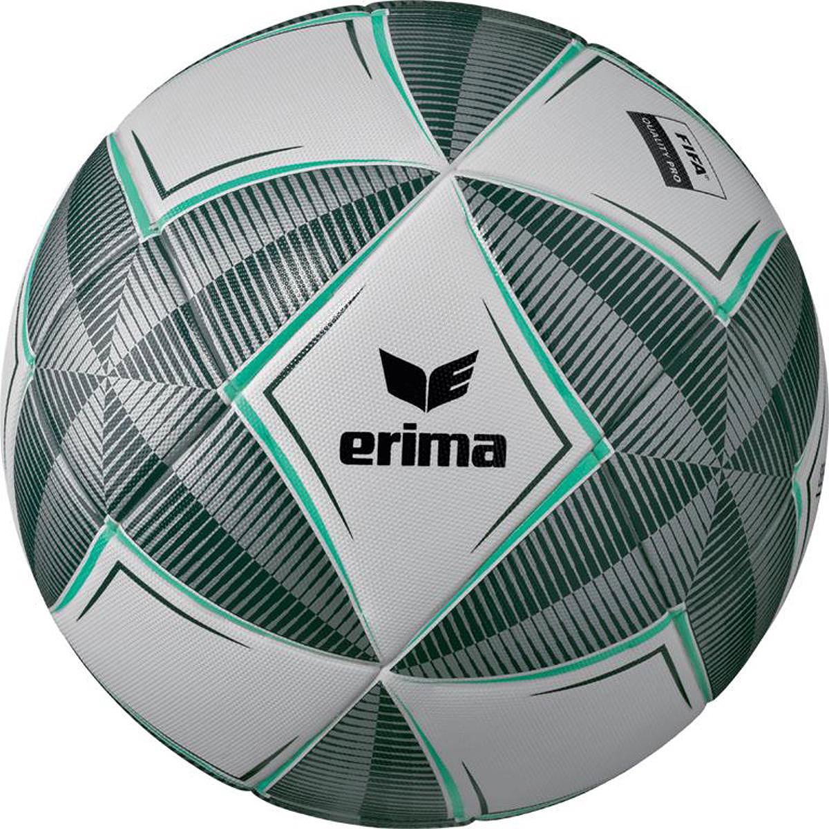 Erima Senzor-Star Pro (Size 5) Wedstrijdbal - Wit / Fern Green | Maat: 5
