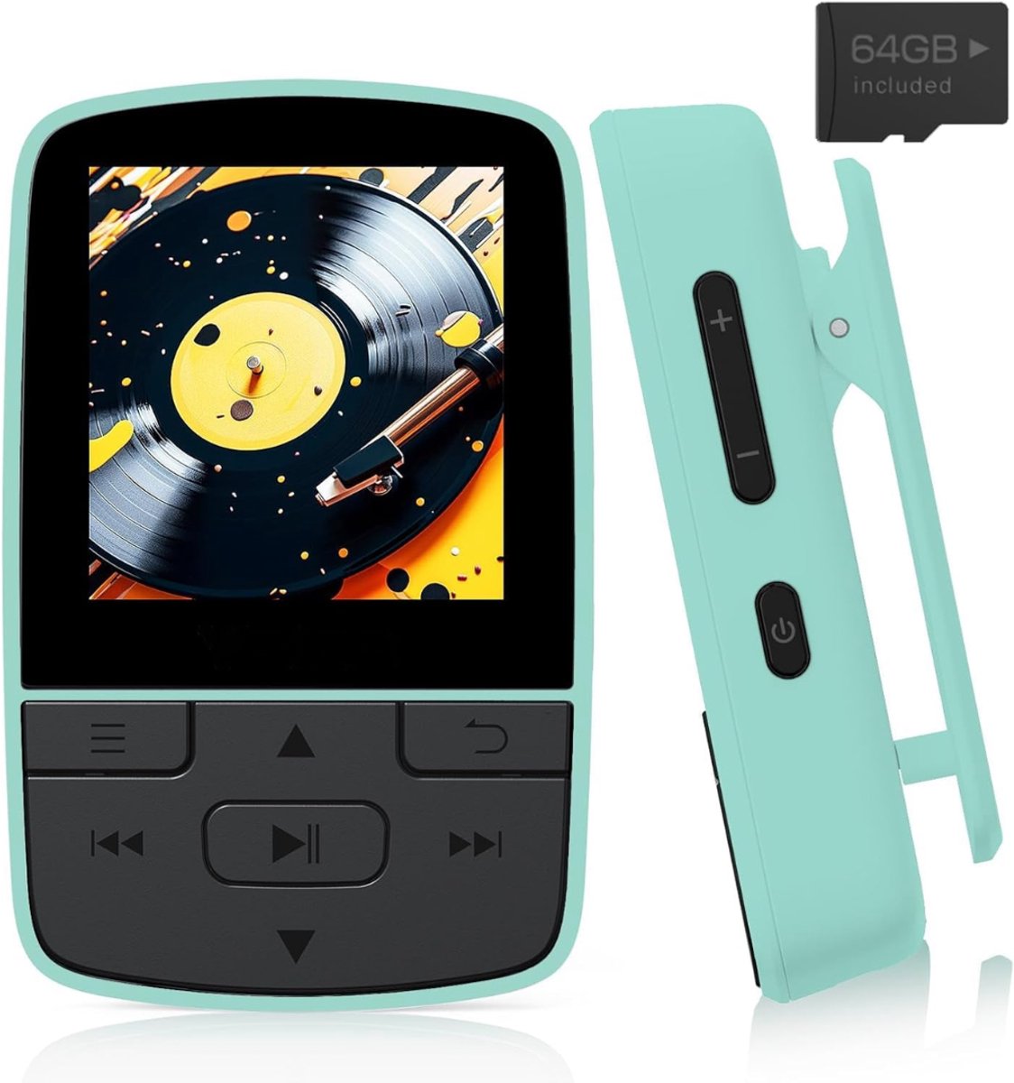 SNJY® MP3 Speler Bluetooth - MP4 Speler - Muziek Speler - 64GB - Lichtgroen