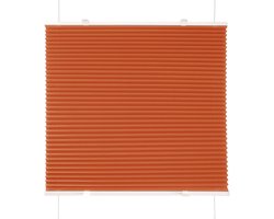 Gordijn stof - Plisségordijn - Privacy zonwering - Borenloos te bevestigen - 60 x 100 cm - Oranje
