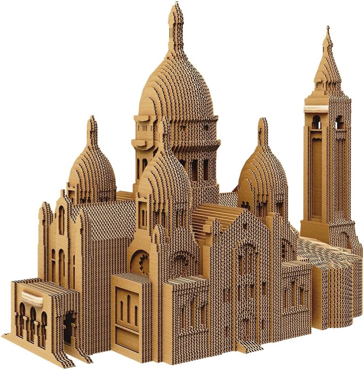 3D Puzzel - Kartonnen Puzzel - Bouw Simulatie - Gedetailleerd Gebouw - 146 Stukjes - Grijs Wit Bruin