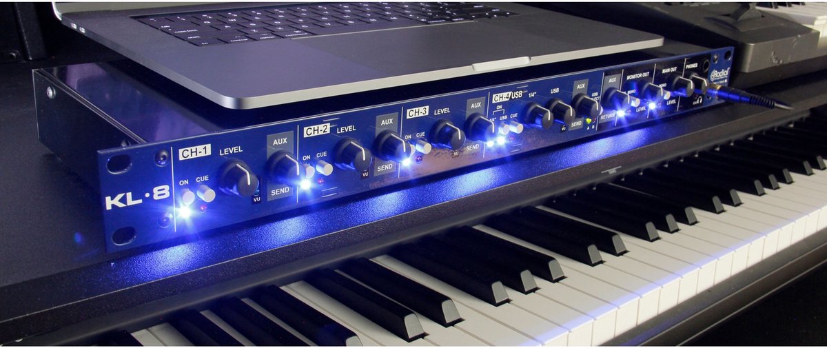 Radial KL-8 Rackmount Keyboard Mixer - Kleine mixer