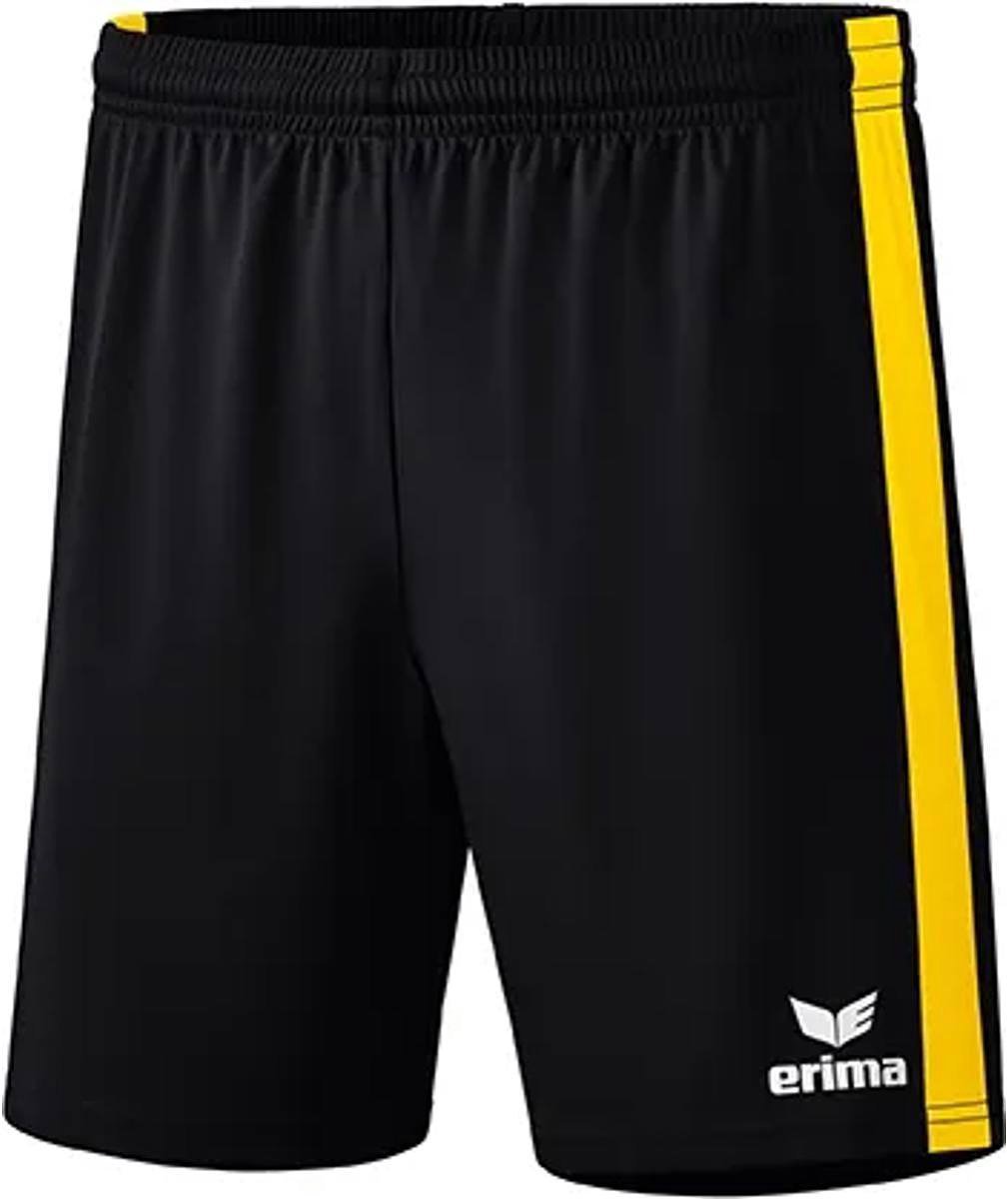 Erima Retro Star Short Heren - Zwart / Geel | Maat: XL