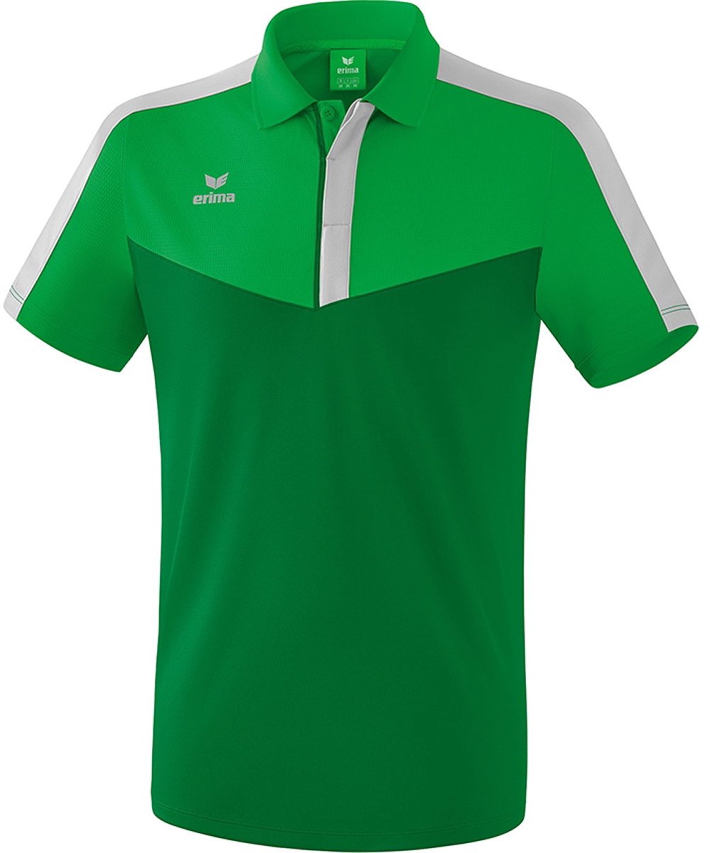 Erima Squad Polo Heren - Fern Green / Smaragd / Silver Grey | Maat: S