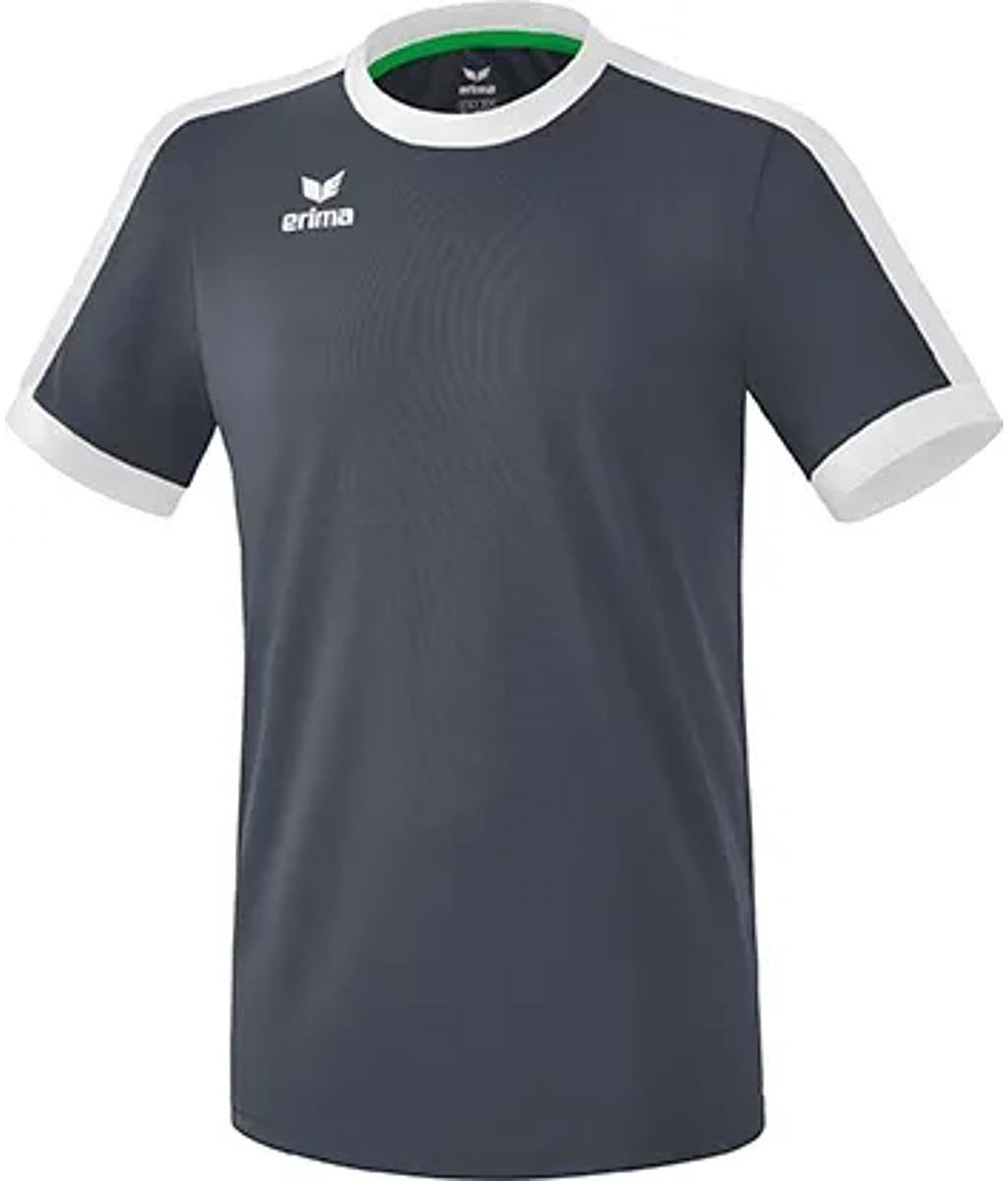 Erima Retro Star Shirt Korte Mouw Heren - Slate Grey / Wit | Maat: XL