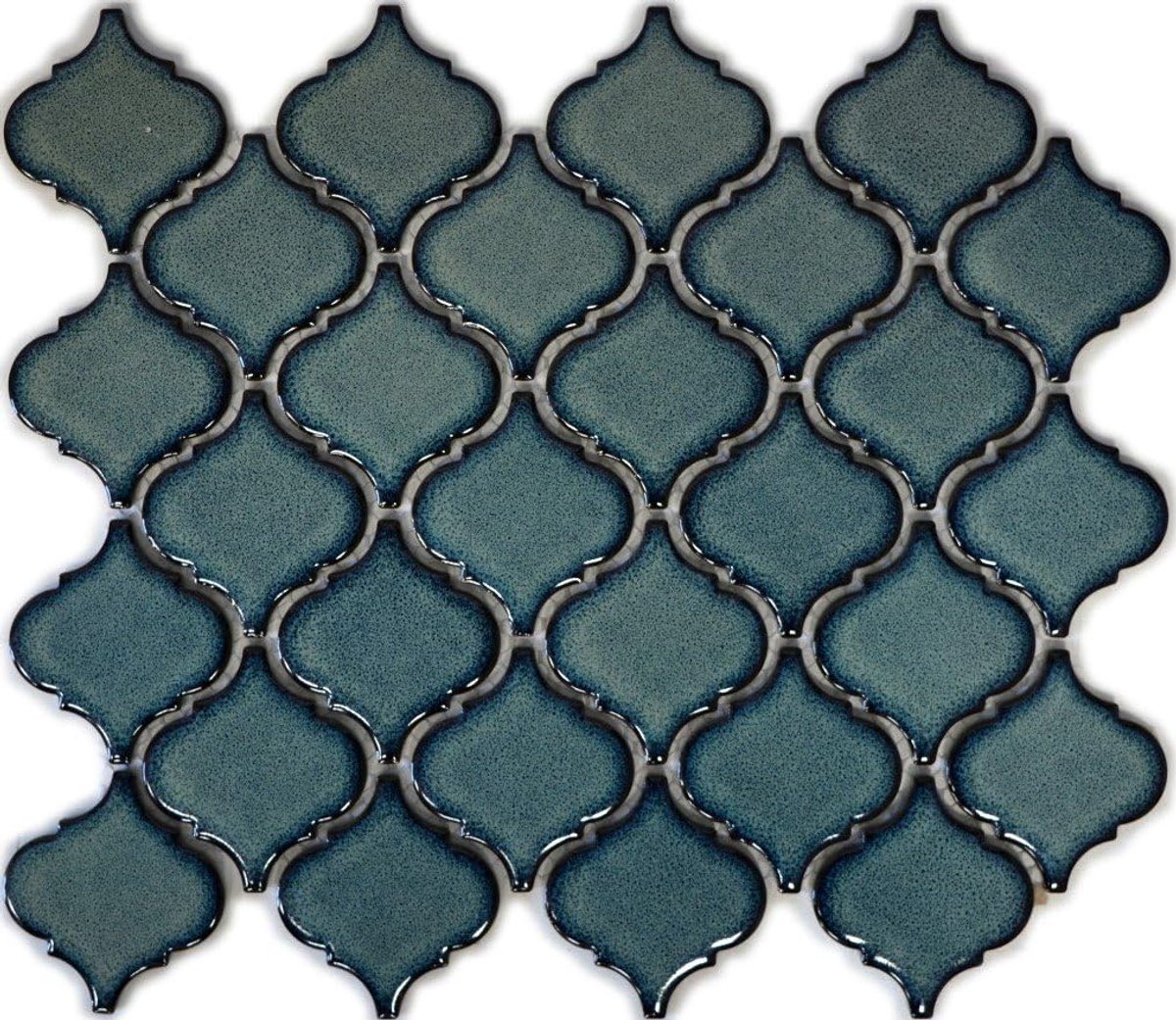 Mozaïek Keramische Tegels - Florentijnse Stijl Tegels - Muur Decoratie - Glanzende Afwerking - 5x24.5 cm - Blauw