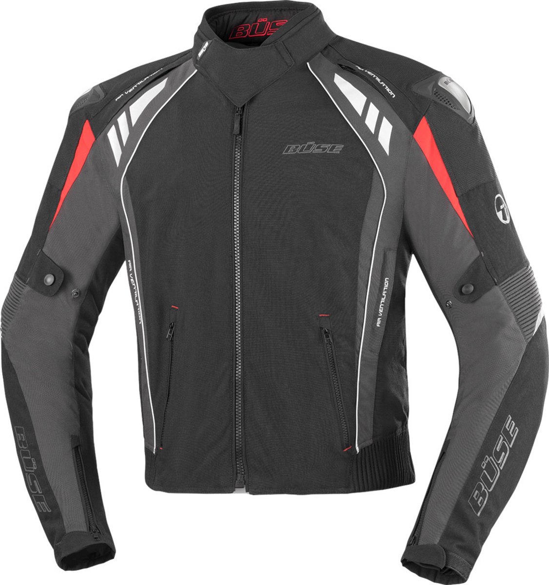 Büse B.Racing Pro Zwart Rood Textiel Jas - Jas