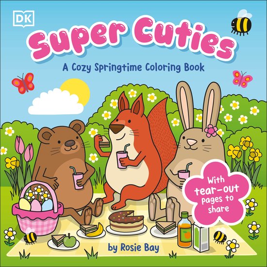 Super Cuties- Super Cuties: A Cozy Springtime Coloring Book - cover