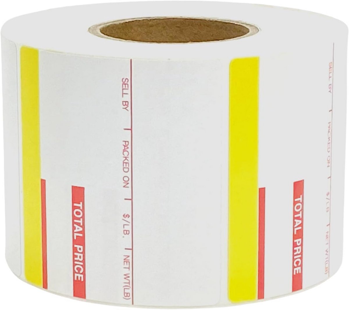 Verpakkingsweegschaal Etiketten voor Printen - Rood/Geel, 12 Rollen