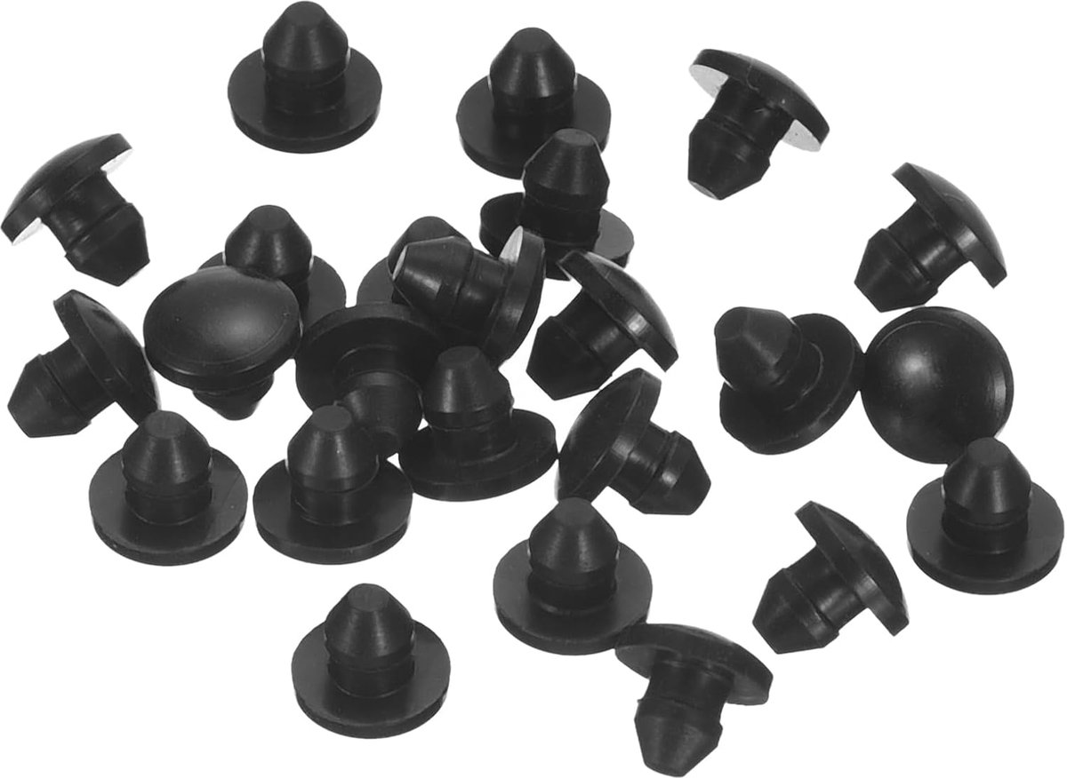 Glazen Tafel Bumpers - Zwart Rubberen Meubel Buffers met Pin - Antislip en Schokabsorberend - Zachte Siliconen Beschermers - 28 stuks - van Imperatoris
