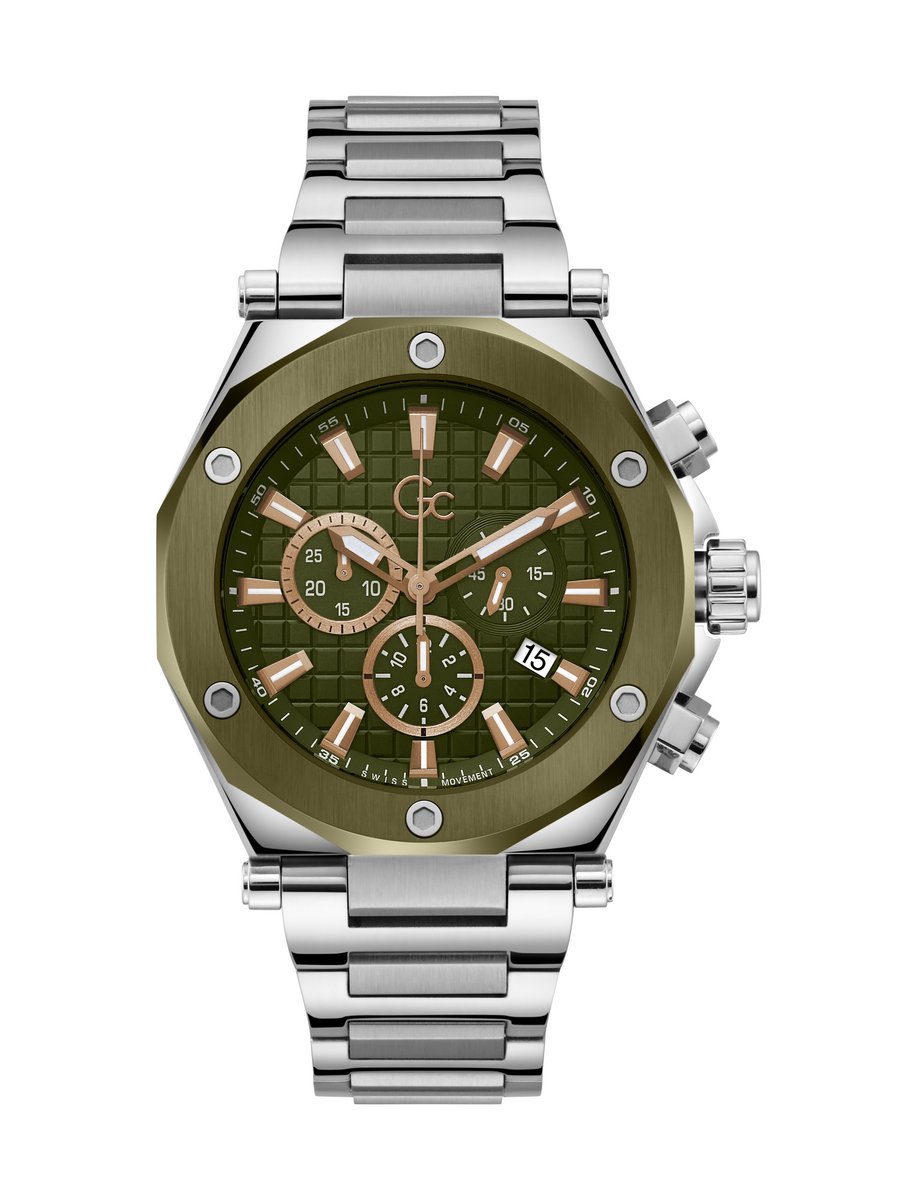 Gc Gc Legacy Quartz Chronograph Watch Groente Case: 100% Stainless Steel | Armband: 100% Stainless Steel Round Z18001G2MF, Z18002G5MF, Z18003G9MF, Z18004G9MF