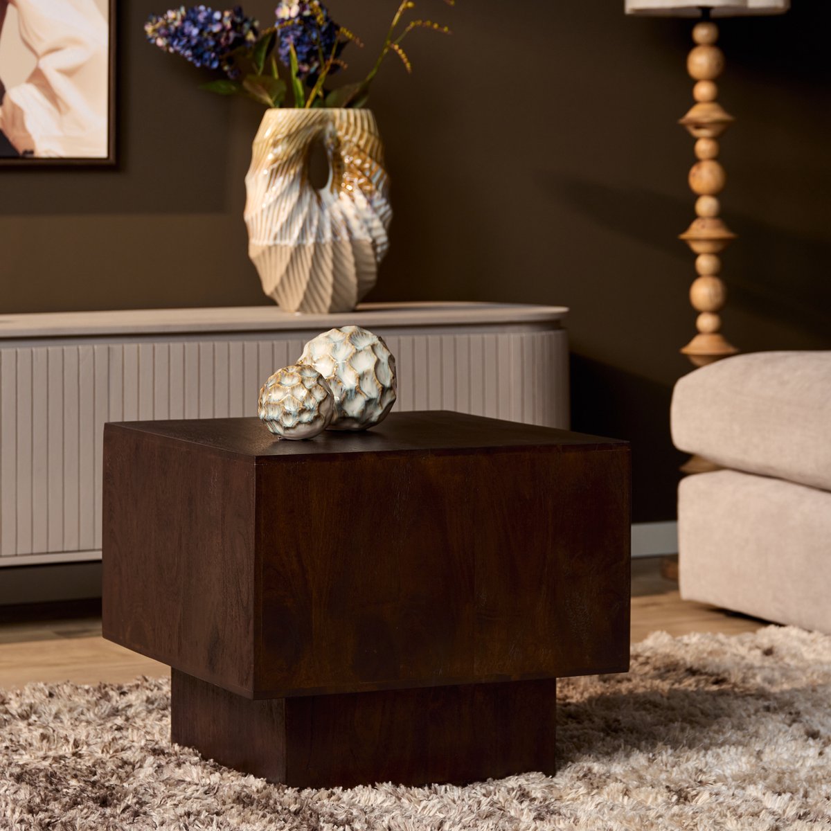 Starfurn Salontafel Liv - Bruin - 56x56x46 cm