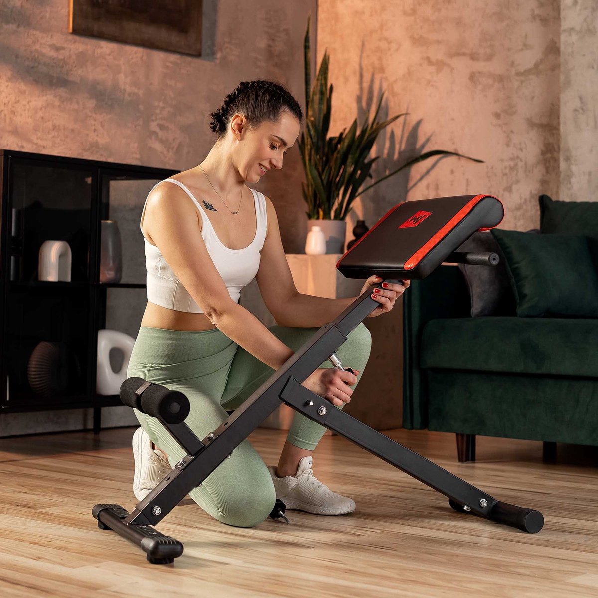 Hop-Sport HS-1016 – Buik- en rugtrainer – Verstelbaar – Inklapbaar – 45° trainingshoek — cadeau in Sport & Outdoor - foto 6