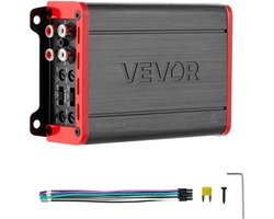 VEVOR 4-Kanaals Auto-Versterker, Klasse D Brugversterker, Max. 4 X 120 W Bij 4 Ohm / 4 X 200 W Bij 2 Ohm, Krachtige Versterker voor Suv's, Pick-Ups en Terreinwagens, Multi-Kanaals Audioversterker