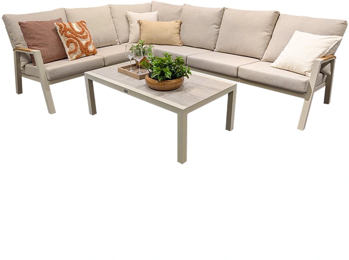 Alzano Hoek Loungeset - Latte