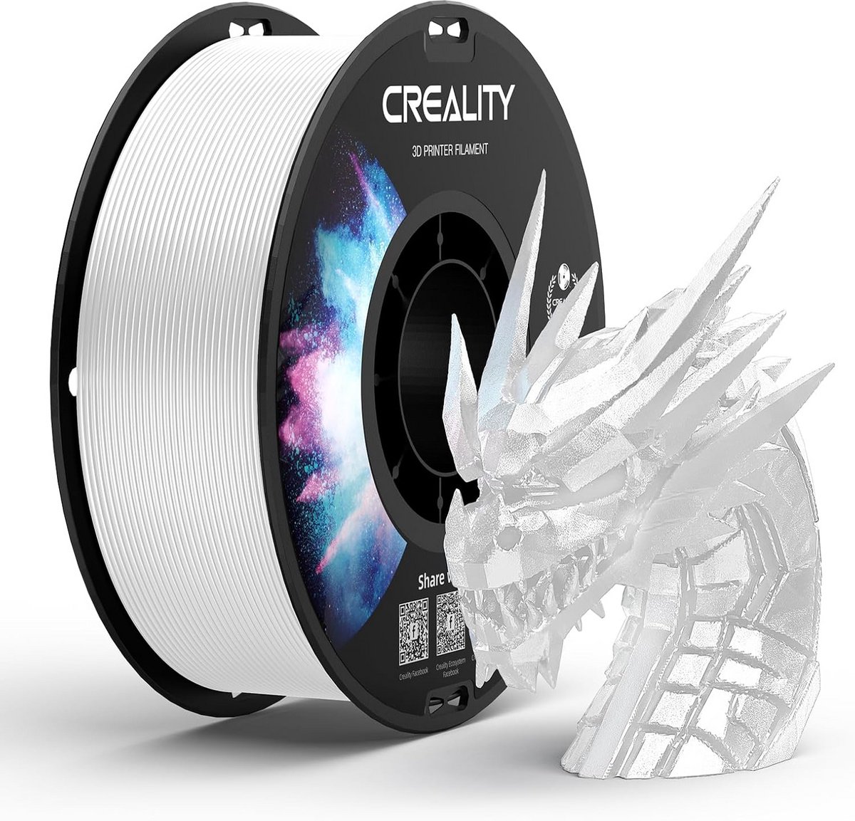 PETG Filament 1.75mm Wit - 1kg Spoel - Hoge Precisie 3D Printer Materiaal
