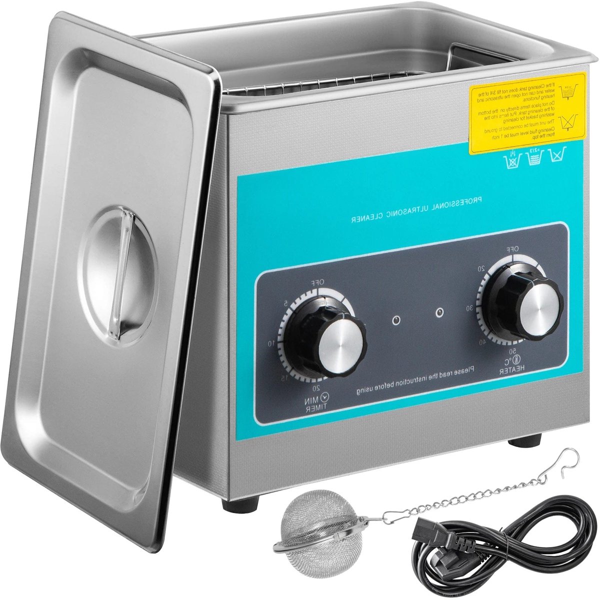 Ultrasone Reiniger - Wasmachine - Ultra Sonische Reiniger - 3L- met Verwarmer & Timer - voor Horloge en Sieraden