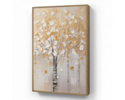 Wandlamp 70x100 cm - Oplaadbaar - Bomen - Aquarel - Kunst - Natuur - Wandlampen binnen woonkamer - Slaapkamer lamp - Decoratieve nachtlamp - Vloerlamp draadloos