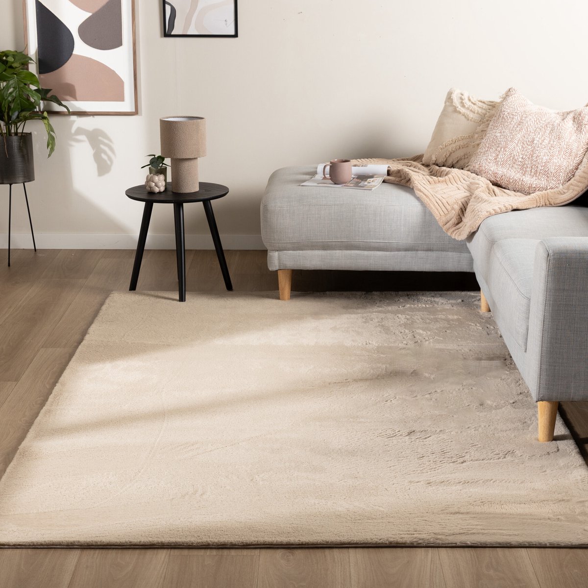 NATURL. Zacht laagpolig vloerkleed - Cozy Beige - 150x230cm