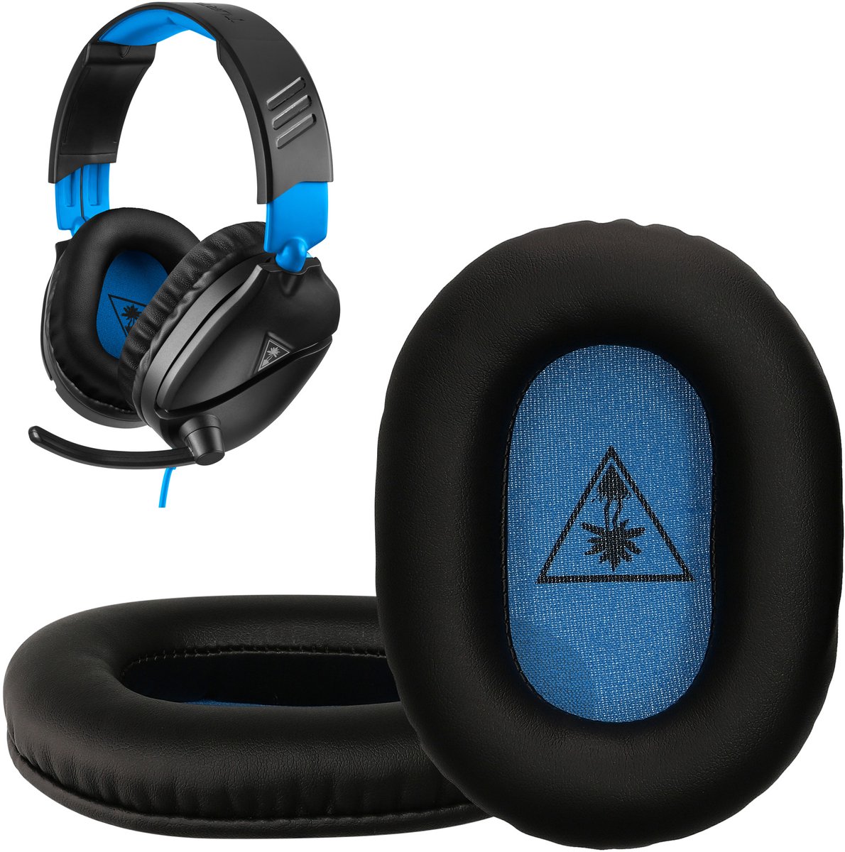 kwmobile 2x oorkussens geschikt voor Turtle Beach Recon 70 / Recon 50 / Recon 60P / Stealth 500 / 600 / 700 - Earpads voor koptelefoon in zwart