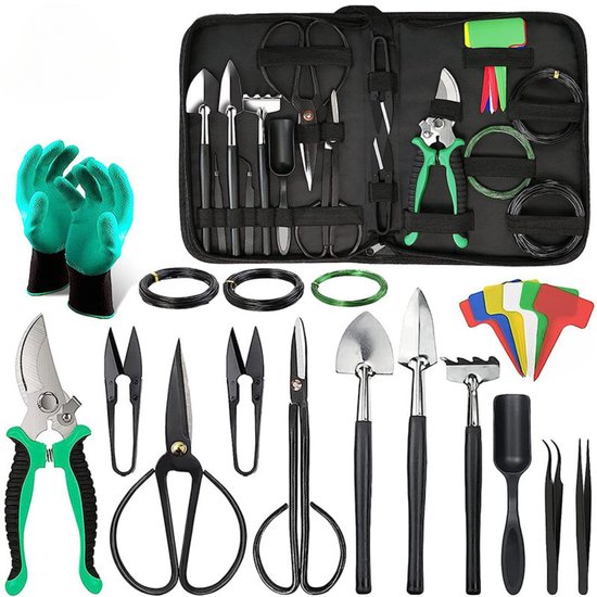 ELEVATE® 24-delige Plantverzorging Set – Complete Tuingereedschap, Bonsai Set met...