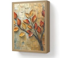 Wandlamp 30x40 cm - Oplaadbaar - Boom - Abstract - Natuur - Kunst - Wandlampen binnen woonkamer - Slaapkamer lamp - Decoratieve nachtlamp - Vloerlamp draadloos