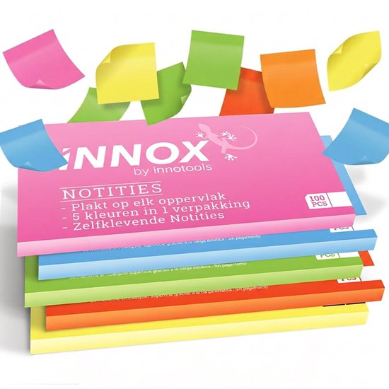 Innox Notes iNNOX Elektrostatische Moderatiekaarten 20x10 cm - Sticky Notes zonder ...
