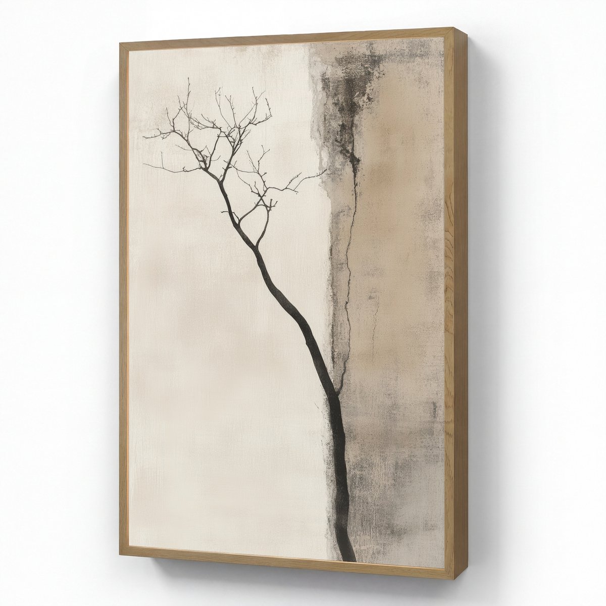 Wandlamp 70x100 cm - Oplaadbaar - Wabi sabi - Plant - Beige - Wandlampen binnen woonkamer 