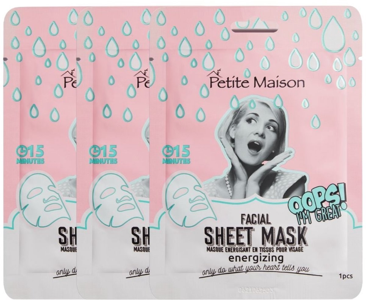 Petite Maison - Energizing Facial Sheet Mask - 3x25ml