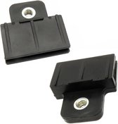 Daity Set van 2 raam- en portierclips, 1,57 inch x 1,73 inch raamhefbeugelclips, raamverstellerclips, universeel, geschikt voor de meeste auto's (zwart)