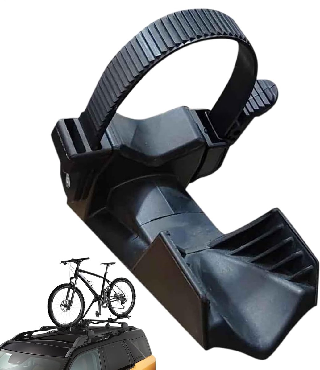 Voorwiel Steun - Fiets Wielblok - Fiets Transport - Veelzijdige Compatibiliteit - 17x11x14cm - Zwart