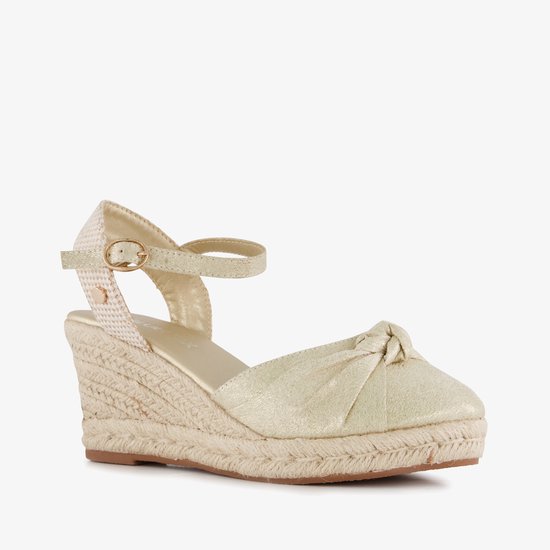 Blue Box dames espadrilles goud beige - Maat 38