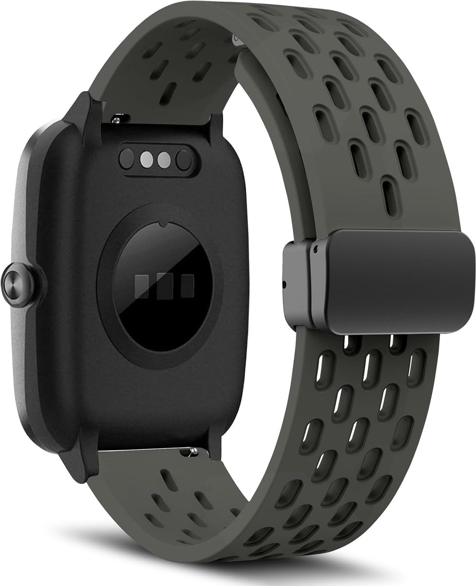 Siliconen Armband - Sport Horlogeband - Actief Leven - Magnetische Sluiting - 19 mm