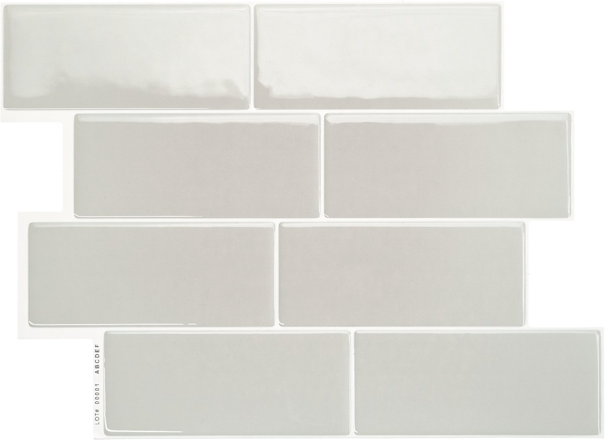 Smart Tiles Zelfklevende keuken achterwand voor keuken en badkamer Metro Grijs 4 29,34x21,28 cm