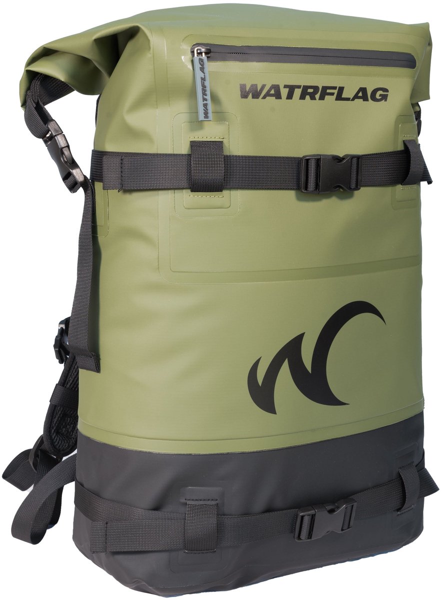 Waterproof Backpack 25L Olive green - waterdichte rugzak 31 x 44 x 15 cm