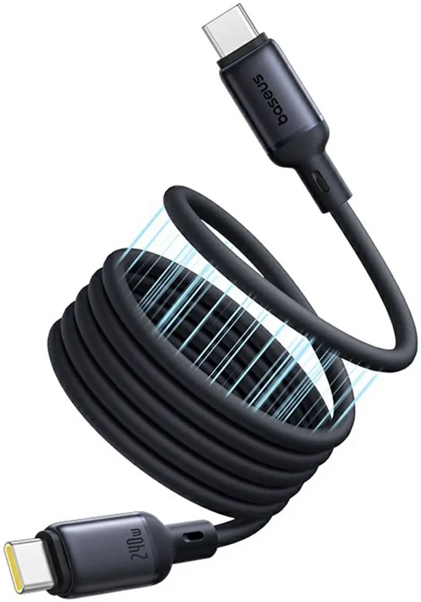 Baseus PicoGo USB-C naar USB-C Kabel 240W Fast Charge 1M Zwart
