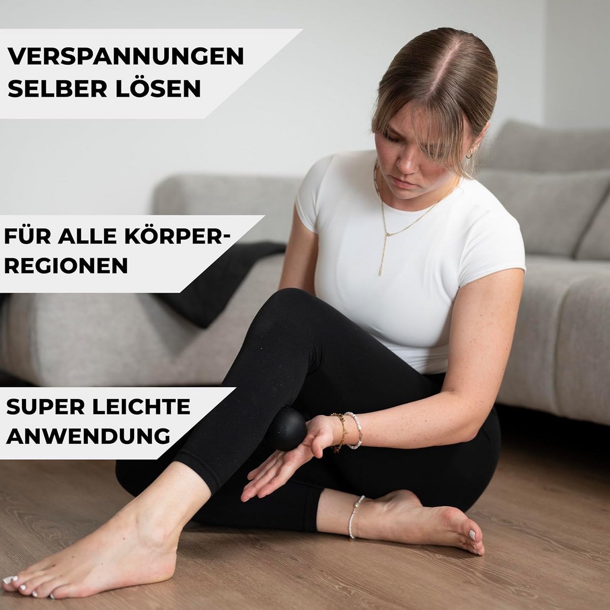 Massagebal 6 cm voor Triggerpointtherapie en Zelfmassage | Harde Trainingsbal