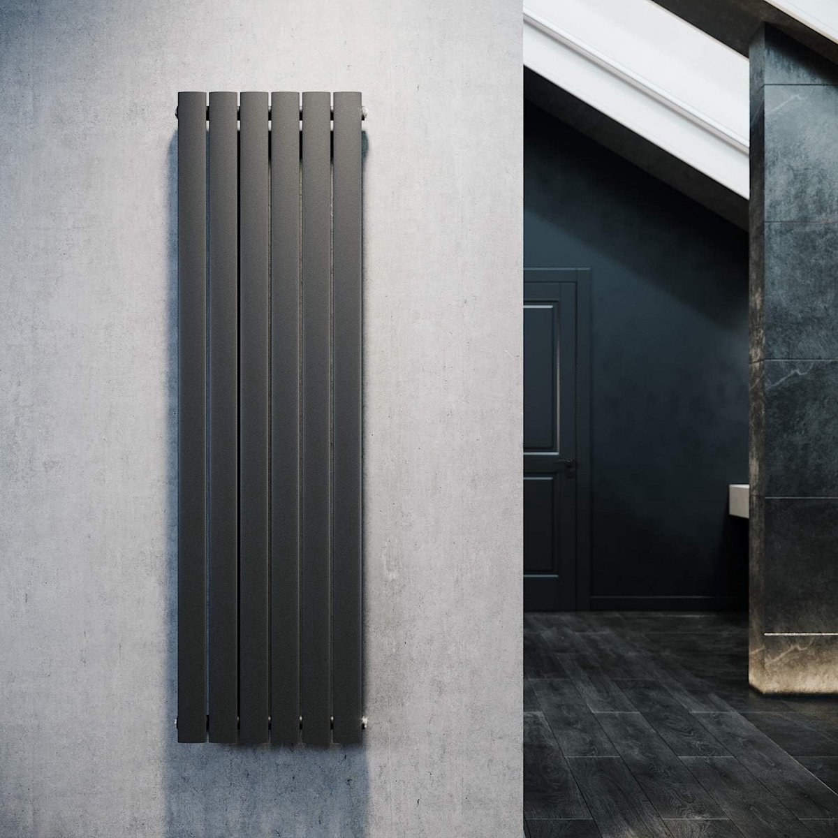 Verticale Paneelradiator Antraciet Hoog Rendement 160x47 cm